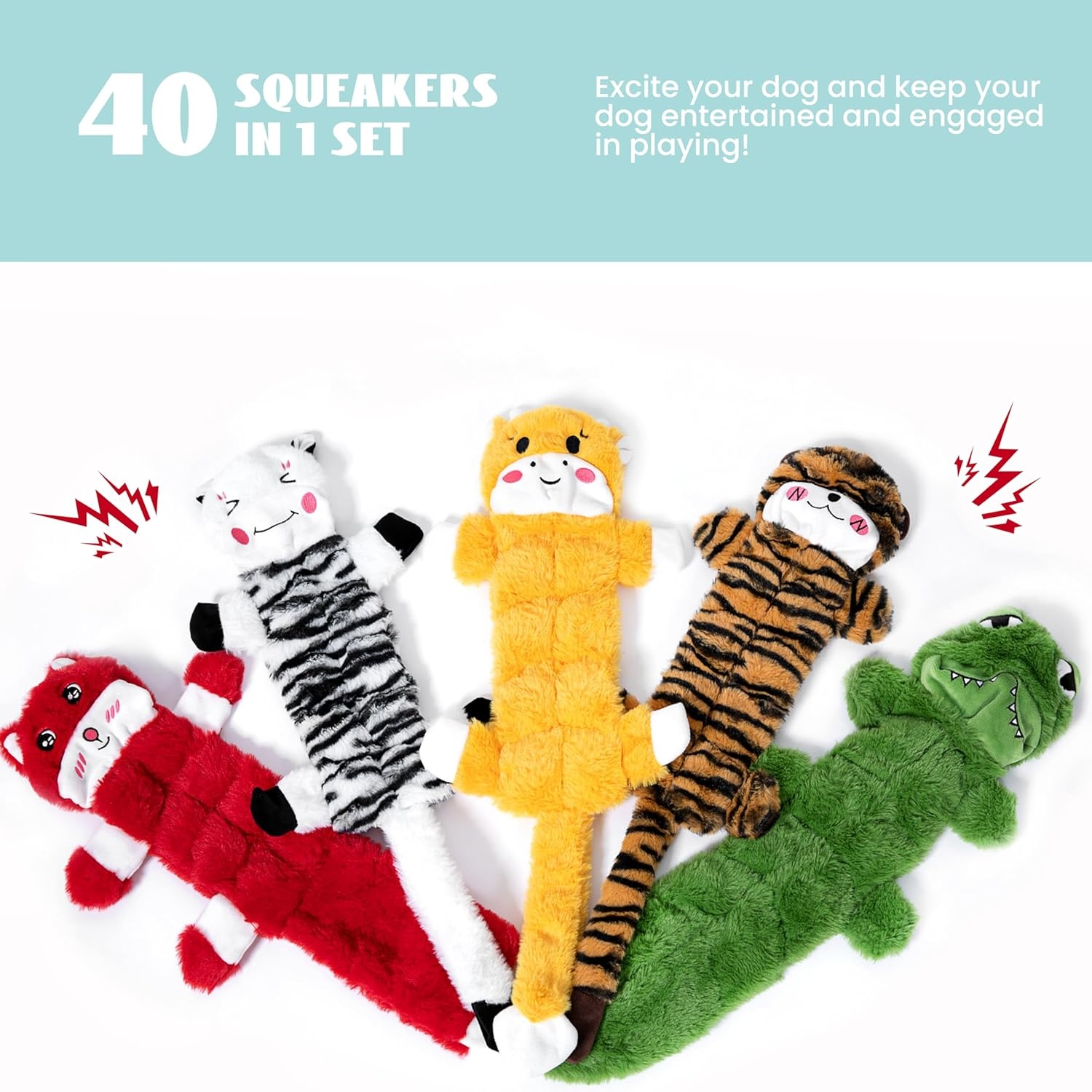 image:imageNocciola 3 PC No Stuffing Small Dog Toys Removable Crinkle Squeaky Durable Dog Tug Toy Summer Drinks Theme Bottle Insert Fun Puppy Toys to Keep Them Busy5 Pcs Multisqueakers