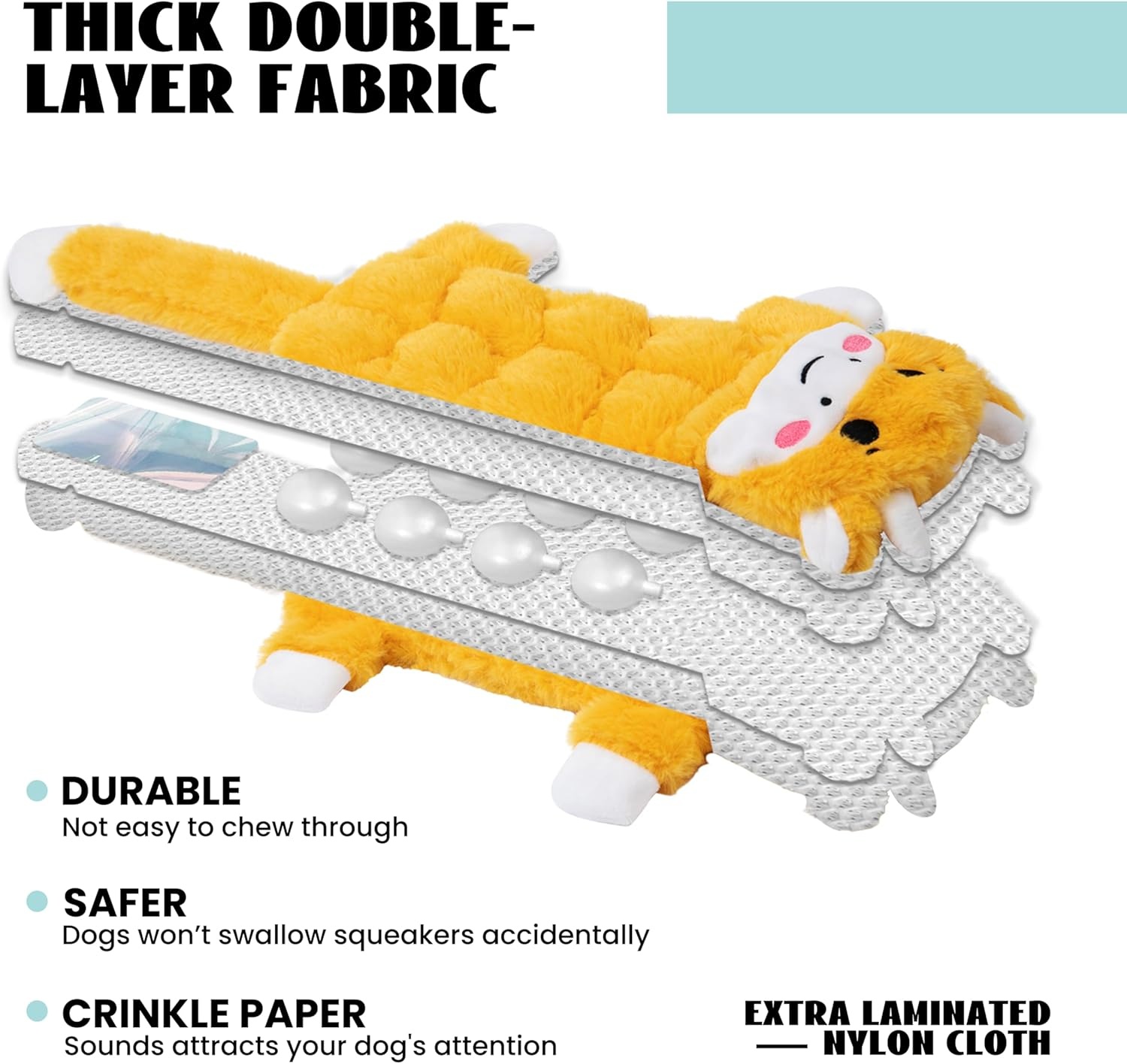 image:imageNocciola 3 PC No Stuffing Small Dog Toys Removable Crinkle Squeaky Durable Dog Tug Toy Summer Drinks Theme Bottle Insert Fun Puppy Toys to Keep Them Busy5 Pcs Multisqueakers