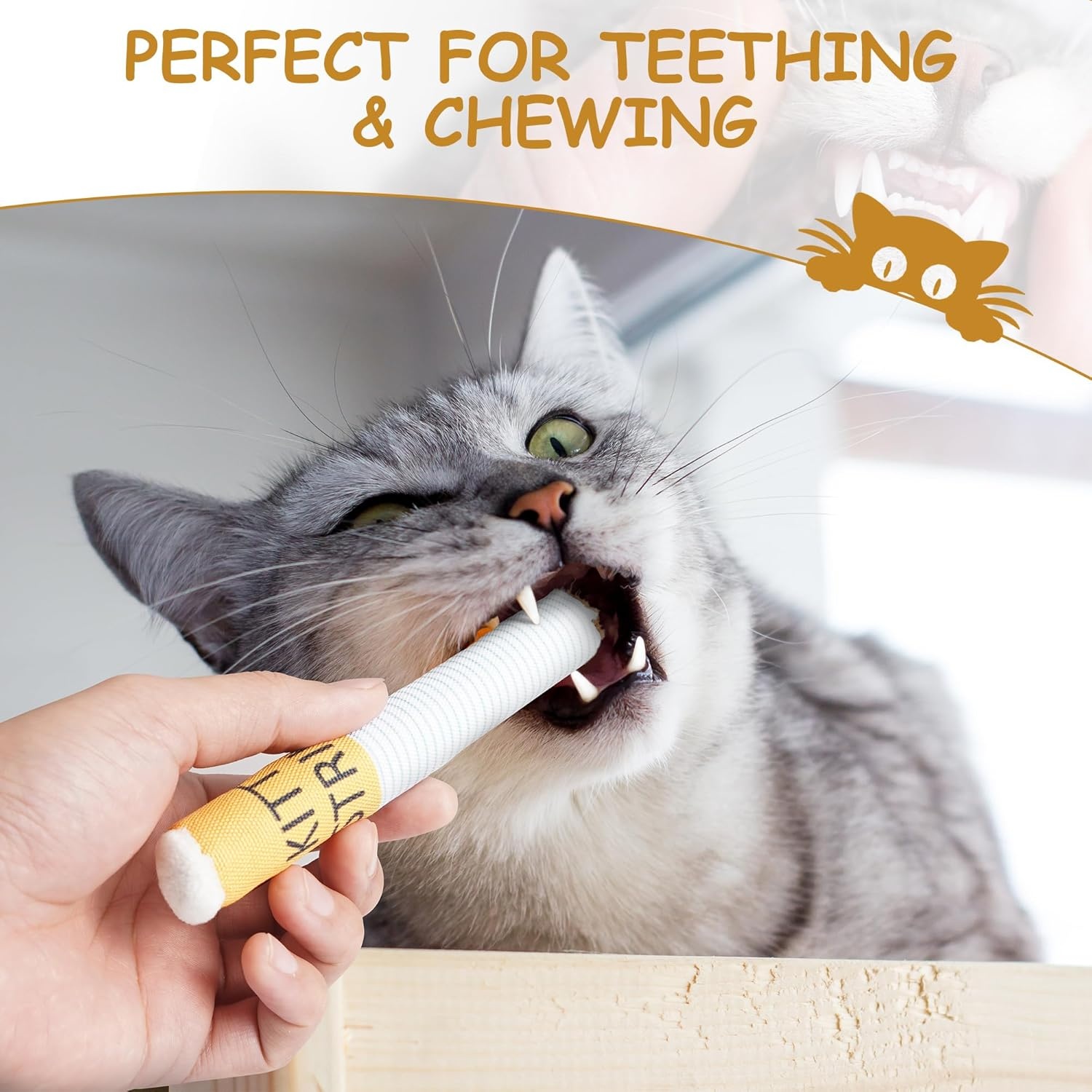 image:imageNocciola 3 Pack Catnip Toys for Cats Funny Cat Toys Filled with 100 Pure Organic Catnip Safe Kitten Teething Chew and Kicker Toys Stress Relieving Fun for Indoor CatsWhite for Strong Chewers