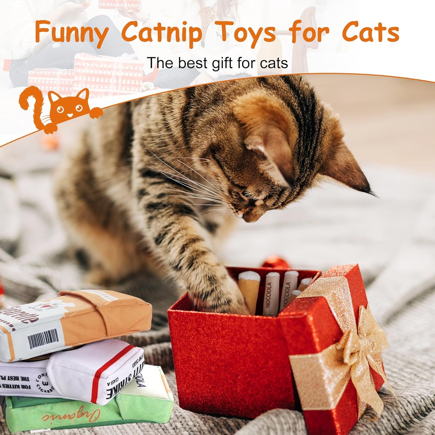 image:imageNocciola 3 Pack Catnip Toys for Cats Funny Cat Toys Filled with 100 Pure Organic Catnip Safe Kitten Teething Chew and Kicker Toys Stress Relieving Fun for Indoor CatsYellow for Strong Chewers