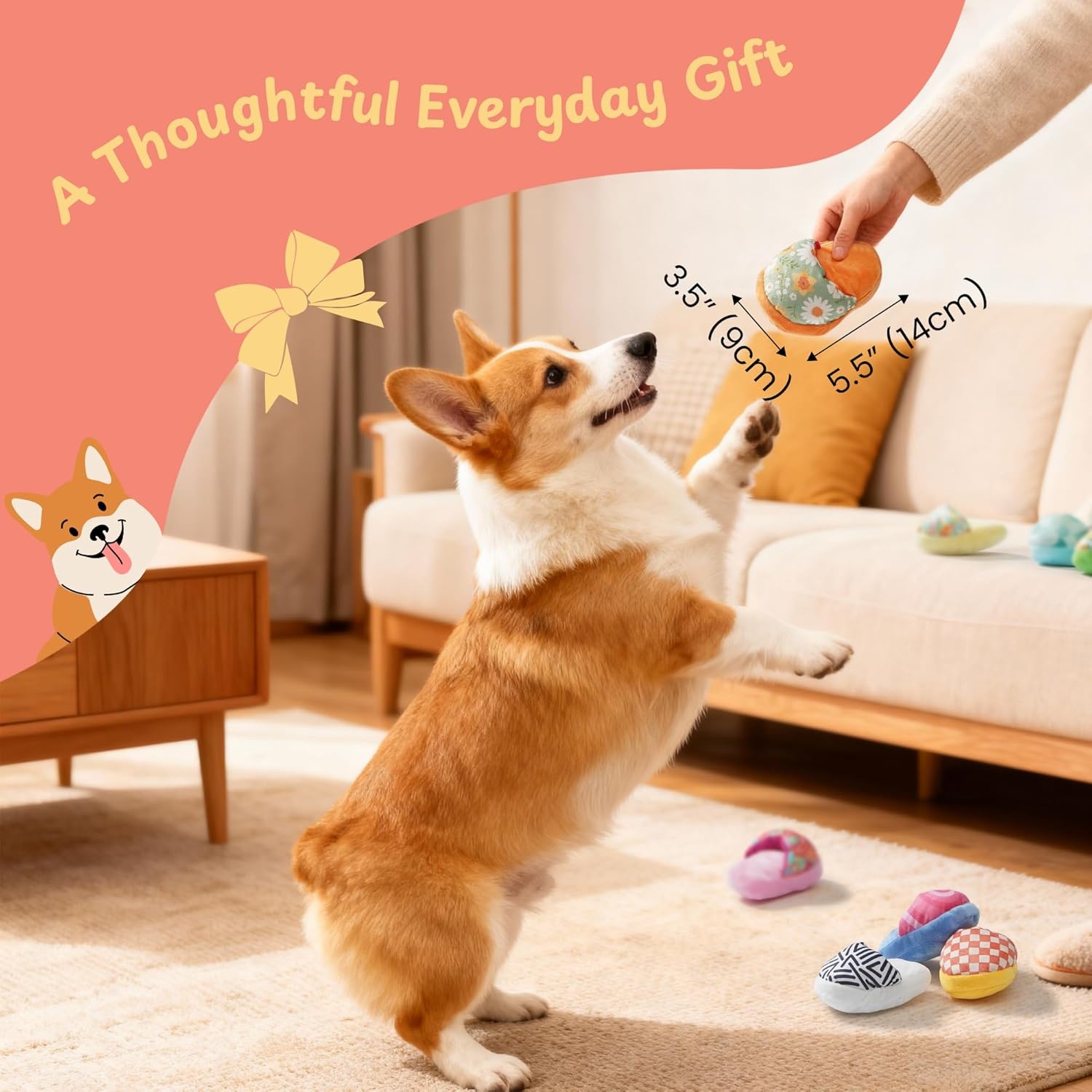 image:imageNocciola Squeaky Bread Stuffed Dog Toys Pack Puppy Toys with Grocery Bag to Keep Them Busy Small Dog Toys for Boredom Durable Snuffle Dog Toys for Small Medium Breeds Pet GiftNovelty