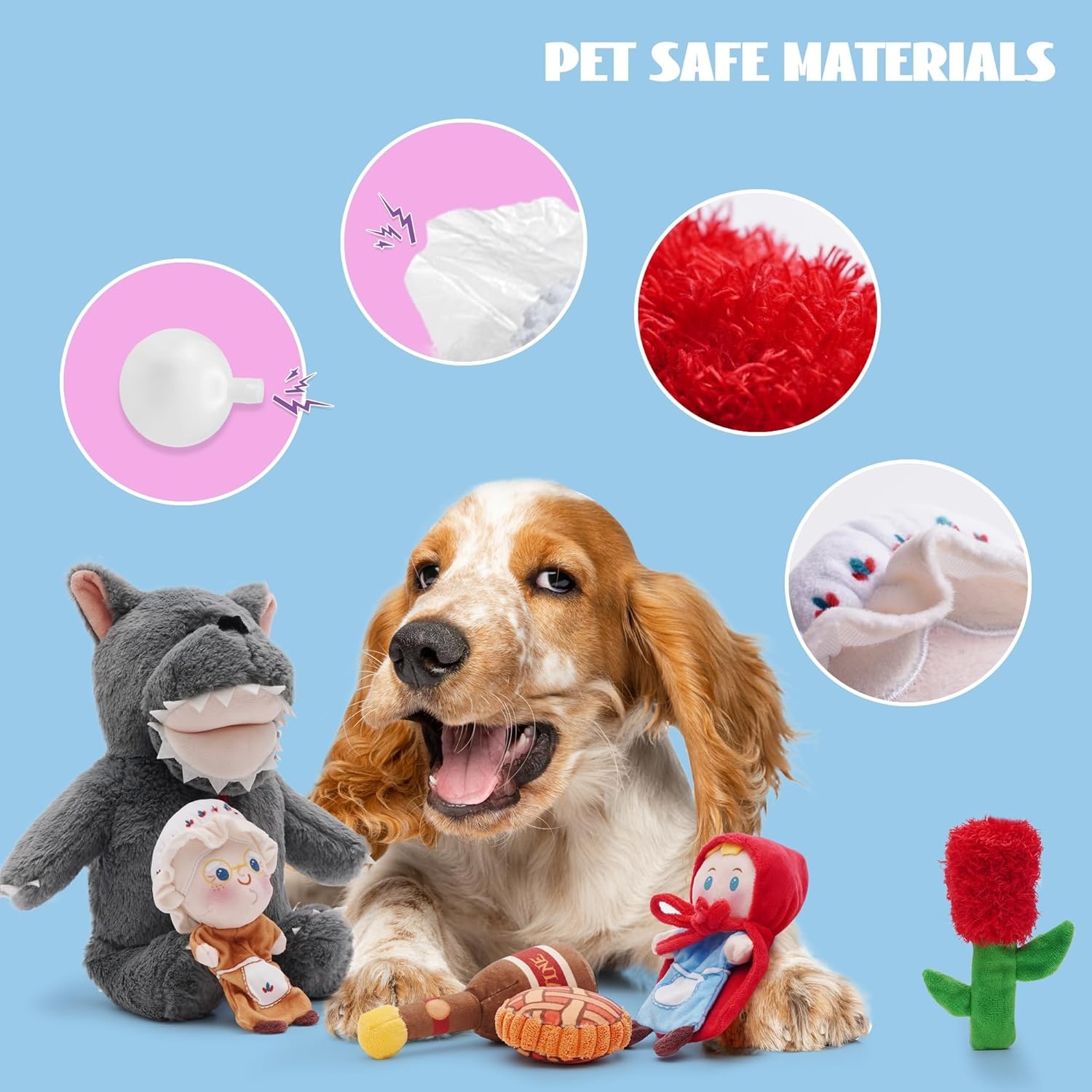image:imageNocciola Stuffed Pig Dog Toys Hide and Seek Funny Squeaky Crinkle Plush Dog Chew Toys for Small Medium Breed Cognitive Training Pet Enrichment Gifts SuppliesLittle Red