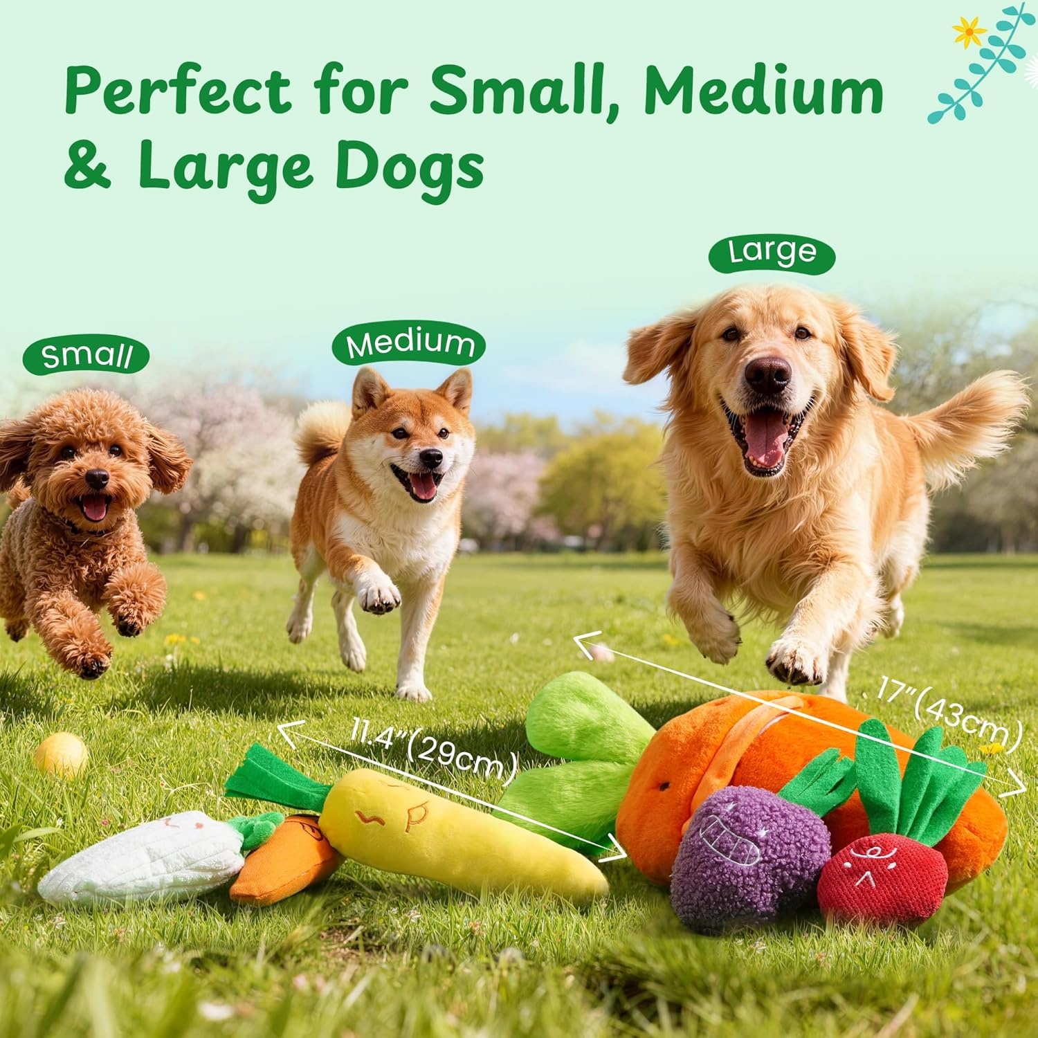 image:imageNocciola Stuffed Pig Dog Toys Hide and Seek Funny Squeaky Crinkle Plush Dog Chew Toys for Small Medium Breed Cognitive Training Pet Enrichment Gifts SuppliesSqueaky Carrots