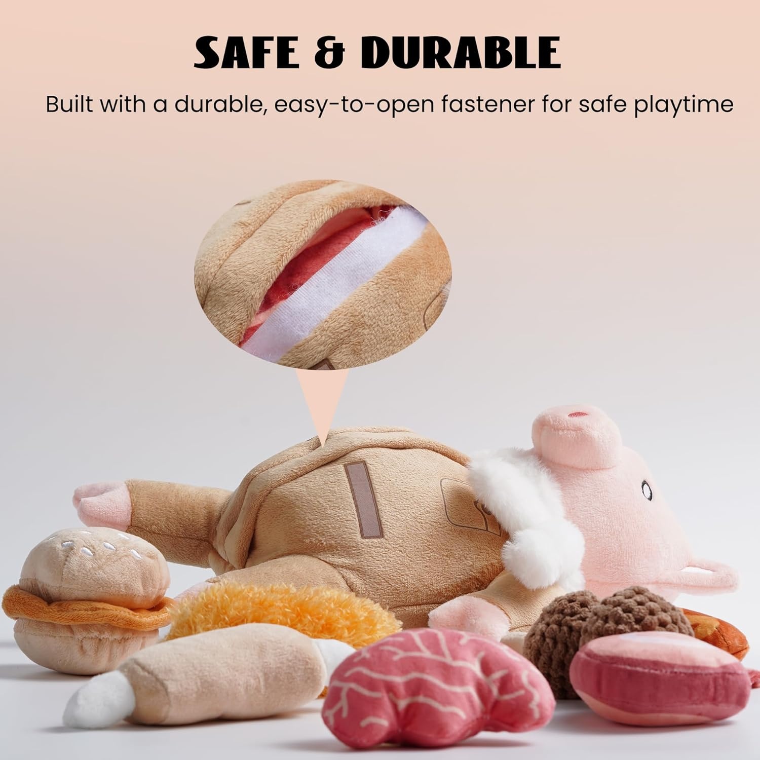 image:imageNocciola Stuffed Pig Dog Toys Hide and Seek Funny Squeaky Crinkle Plush Dog Chew Toys for Small Medium Breed Cognitive Training Pet Enrichment Gifts SuppliesPilot Pig