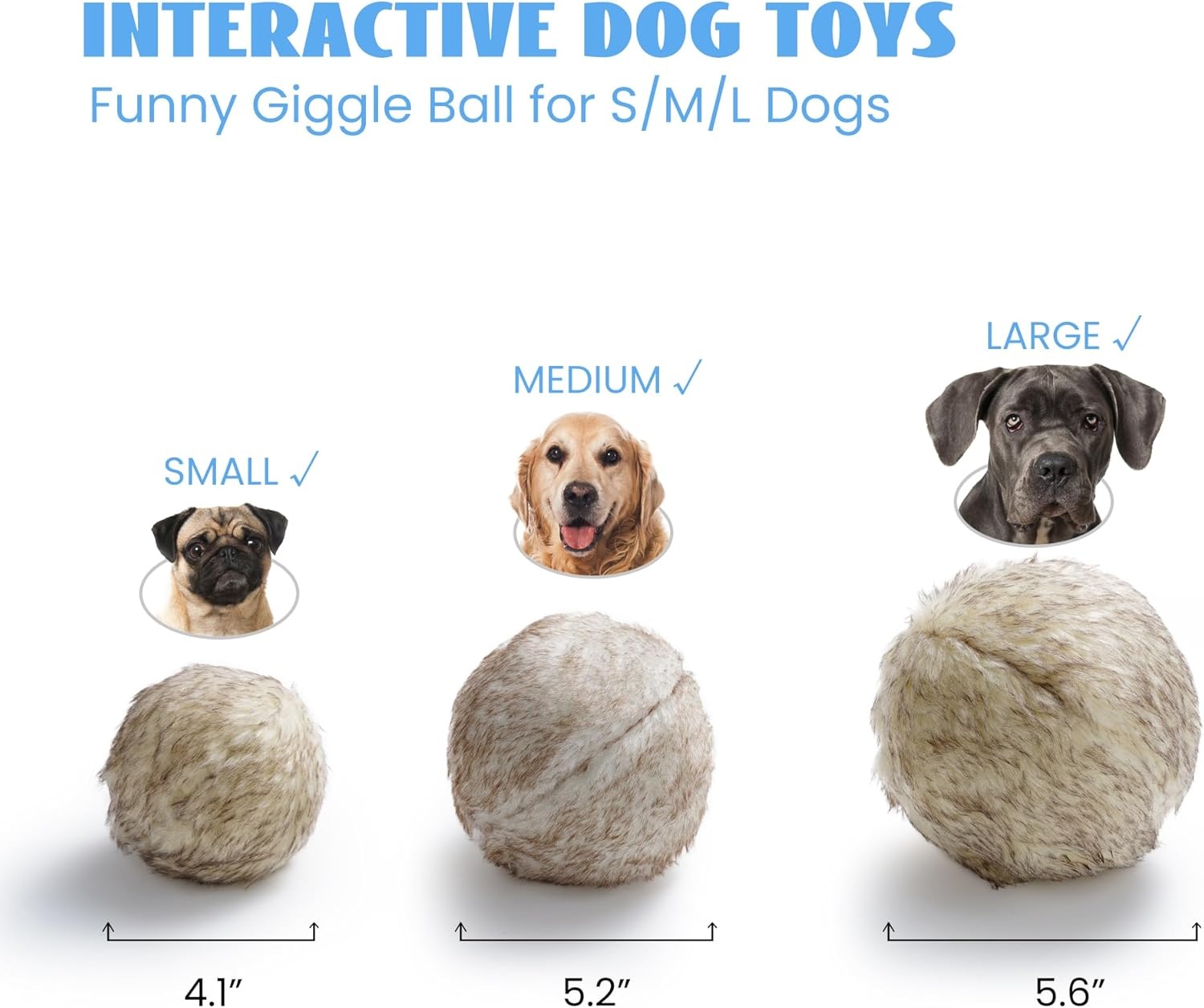image:imageNocciola Wobble Giggle Ball for Dogs Interactive Dog Toys for Boredom Squeaky Ball Dog Toys to Keep Them Busy Pet Toys for Small Medium Large Dogs Fun Giggle Sounds When Rolled or Shaken SMedium Size