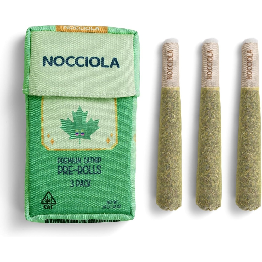image:imageNocciola 3 Pack Catnip Toys for Cats Funny Cat Toys Filled with 100 Pure Organic Catnip Safe Kitten Teething Chew and Kicker Toys Stress Relieving Fun for Indoor CatsGreen for Gentle Play
