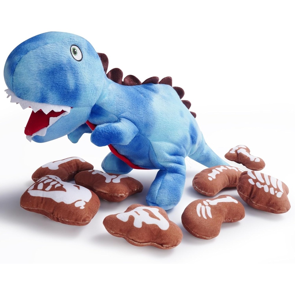 image:imageNocciola Stuffed Pig Dog Toys Hide and Seek Funny Squeaky Crinkle Plush Dog Chew Toys for Small Medium Breed Cognitive Training Pet Enrichment Gifts SuppliesFossil Dinosaur