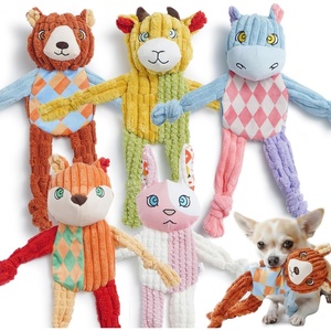 image:imageNocciola 5PC No Stuffing Puppy Toys  Dog Toys Plushies Whimsical Variety Colors Animal Plush Toy with Squeaky Crinkle Sound to Keep Them Busy for Small Medium Dogs