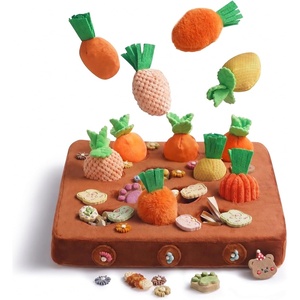 image:imageNocciola Carrot Puzzle Dog Toys 12PC Squeaky Carrots amp Farm Snuffle Mat for Hide and Seek Snuffle Toys for Small and Medium Dogs Carrot Patch Dog Toy to Keep Them BusyVarious Carrot Toys
