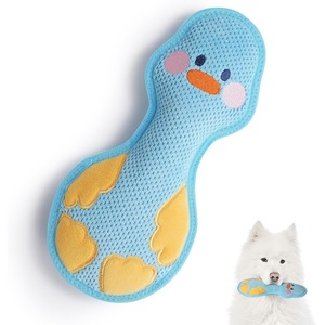 image:imageNocciola Duck Squeaky Dog Toy New 2025 Indestructible Dog Toy for Aggressive Chewers Stuffed Toy with Two Tough Layers Minky Plush for Comfort and Chewing YellowTeddy Blue