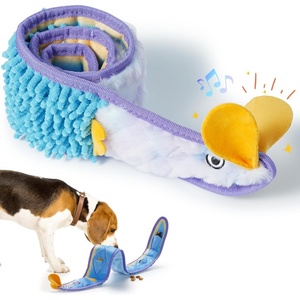 image:imageNocciola EEL Squeaky Dog Toy Tough No Stuffing Toy for Tug of War Puppy Interactive Puzzle Fun to Keep Them Busy Cognitive Crinkle Dog Toy for Large Medium Small Breed BlueNo Stuffing Blue Eel