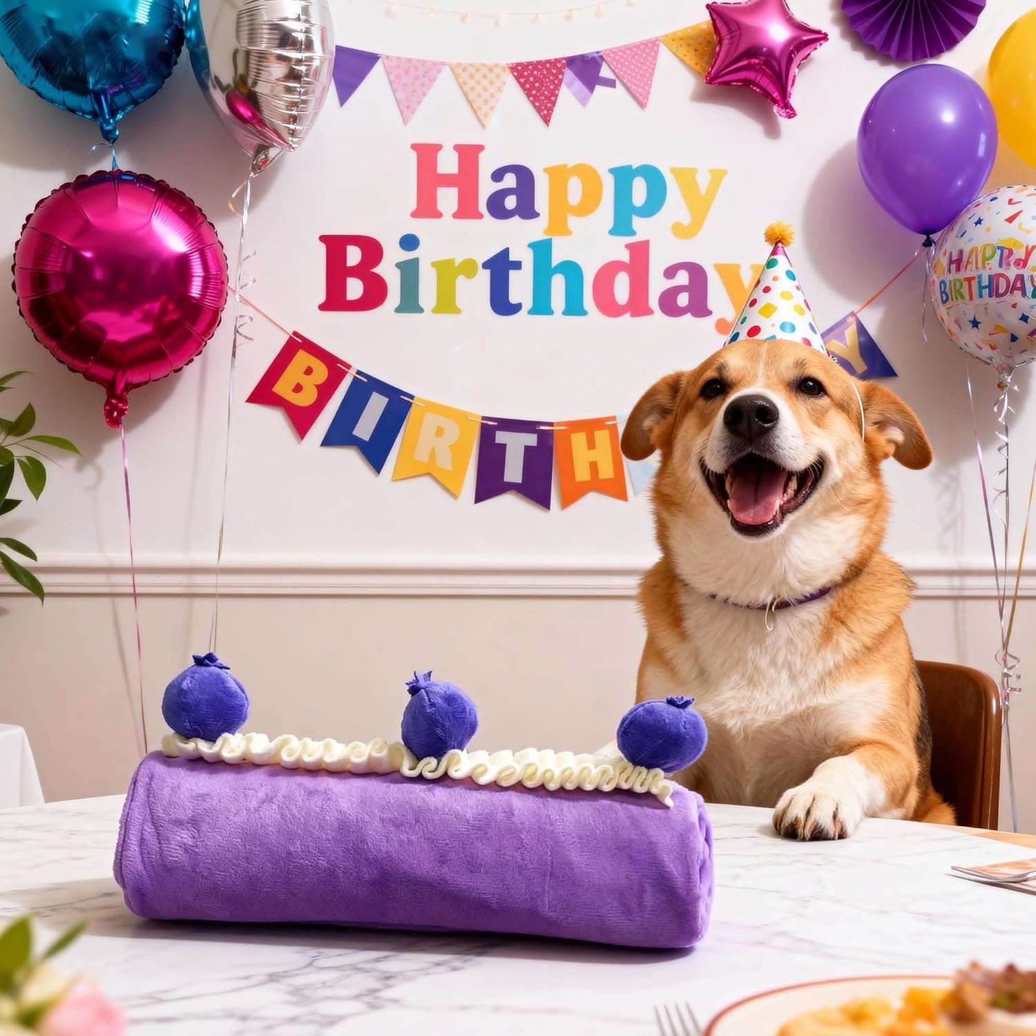 image:imageNocciola Dog Snuffle Toy Blueberry Cake Snuffle Mat for Puppies Puzzle Puppy Toy with Crinkle Hide and Seek Interactive Enrichment Toys for Small Medium Dogs Dog Gift Birthday Cake Toy