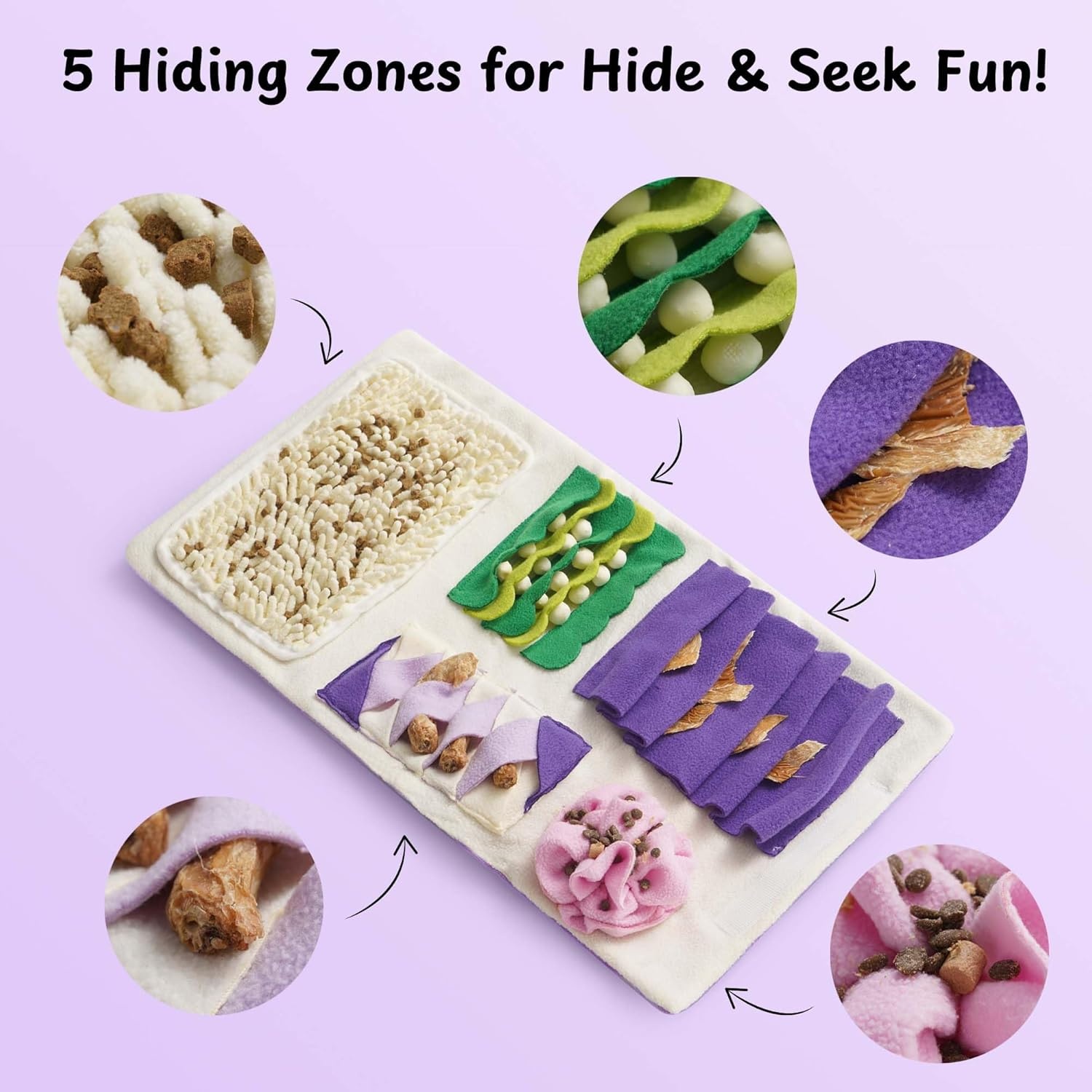 image:imageNocciola Dog Snuffle Toy Blueberry Cake Snuffle Mat for Puppies Puzzle Puppy Toy with Crinkle Hide and Seek Interactive Enrichment Toys for Small Medium Dogs Dog Gift Birthday Cake Toy