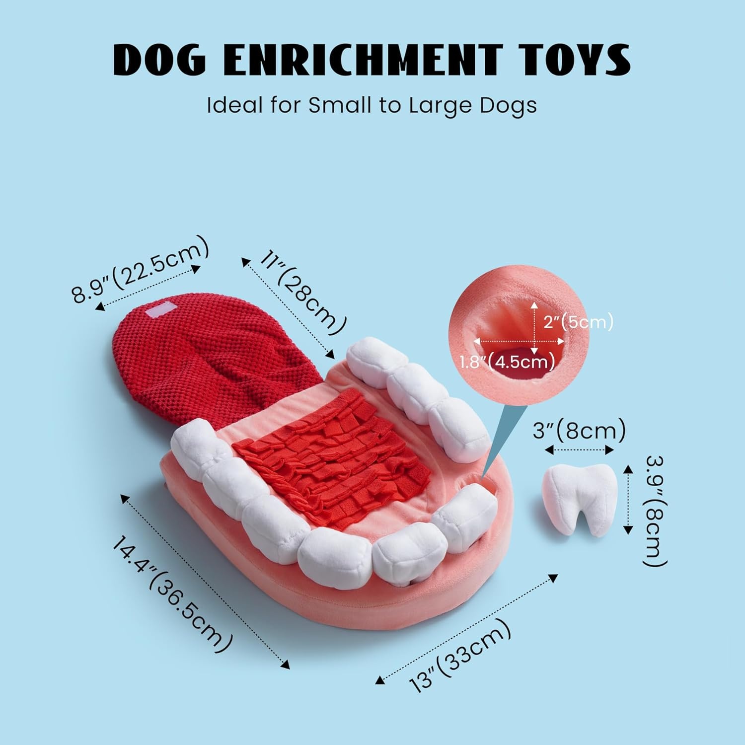 image:imageNocciola Interactive Teeth Dog Toys Enrichment Puzzle Funny Dog Toy for Small to Large Dogs Hide and Seek Dog Toys to Keep Dogs Busy White TeethWhite Teeth