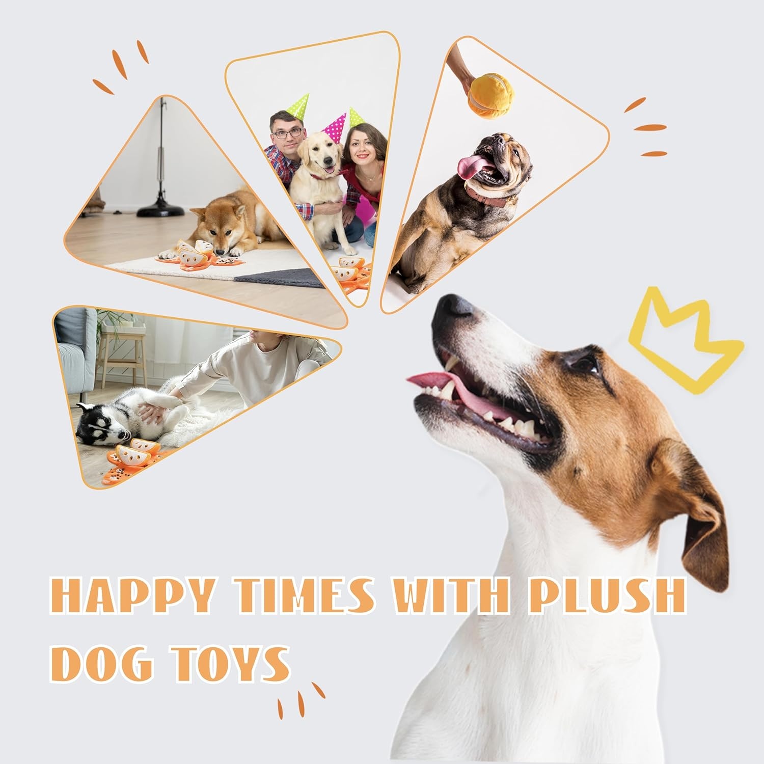 image:imageNocciola Pumpkin Puzzle Dog Toys Snuffle Interactive Dog Toy for Small Dogs Puppy Squeaky Toy with Crinkle Papers Hide and Seek Toy for Boredomorange