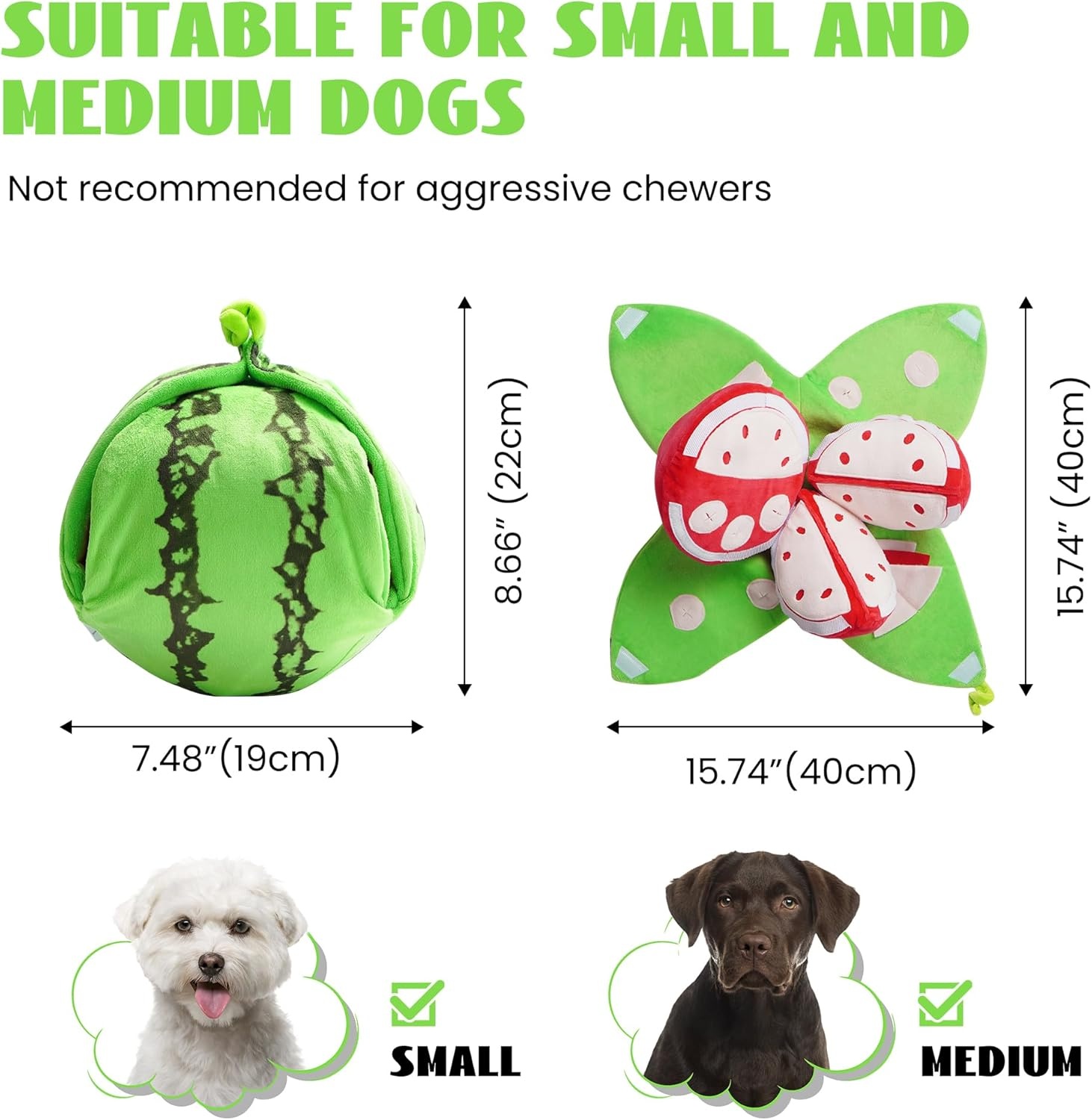 image:imageNocciola Pumpkin Puzzle Dog Toys Snuffle Interactive Dog Toy for Small Dogs Puppy Squeaky Toy with Crinkle Papers Hide and Seek Toy for Boredomwatermelon