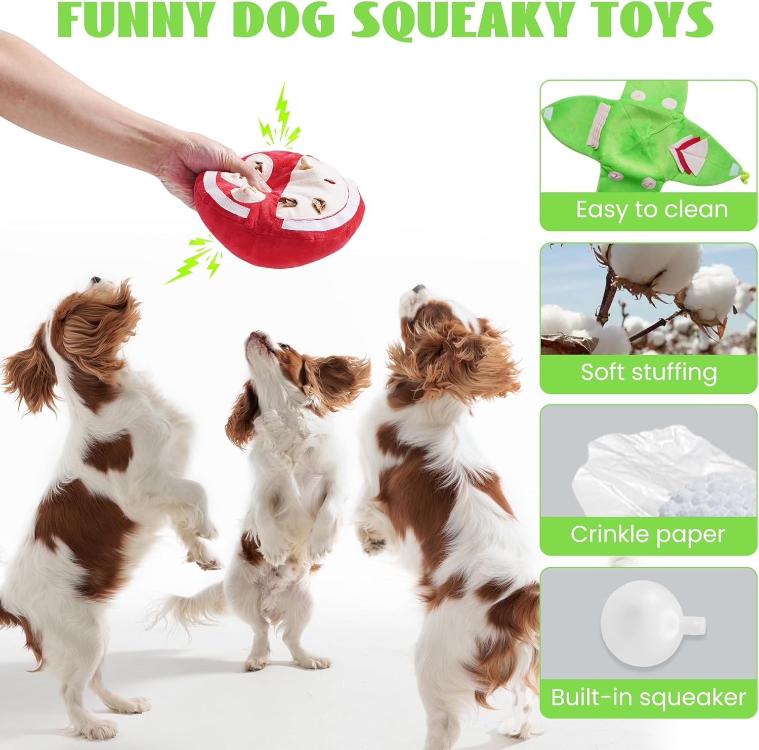 image:imageNocciola Pumpkin Puzzle Dog Toys Snuffle Interactive Dog Toy for Small Dogs Puppy Squeaky Toy with Crinkle Papers Hide and Seek Toy for Boredomwatermelon