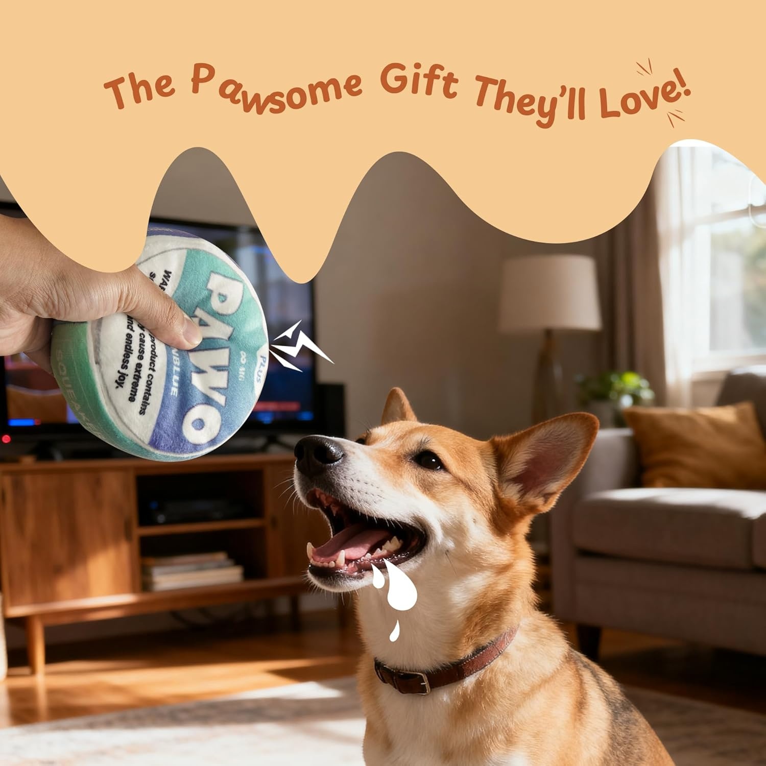 image:imageNocciola Squeaky Beer Dog Toys with a Fridge Funny Crinkle Hide and Seek Dog Chew Toys for Small Medium Large Breeds Plush Stuffed Puppy Birthday GiftsZN Dog Toy