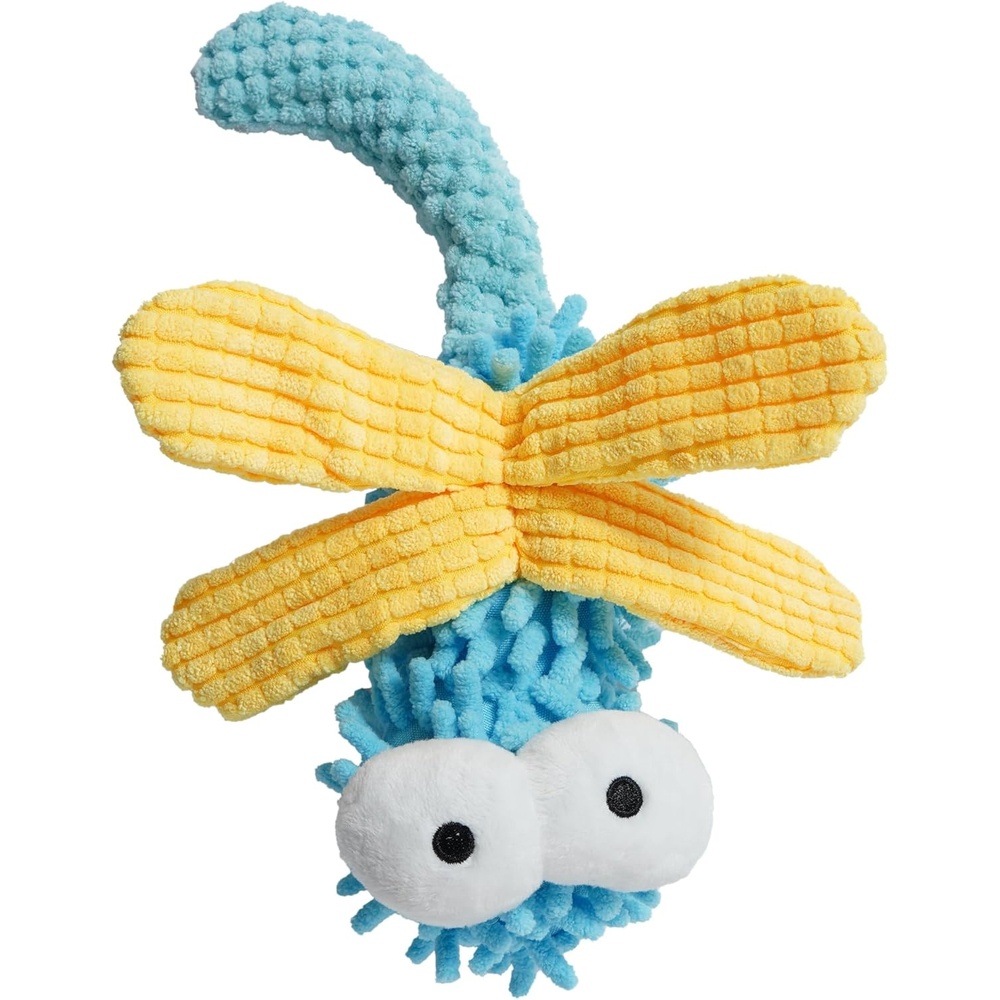 image:imageNocciola 5 Packs Squeaky Dog Toy Plushies Cute Soft Squeak Crinkle Plush Stuffed Durable Pet Animal Chew Puppy Toys for Small Meidum Large BreedDragonfly