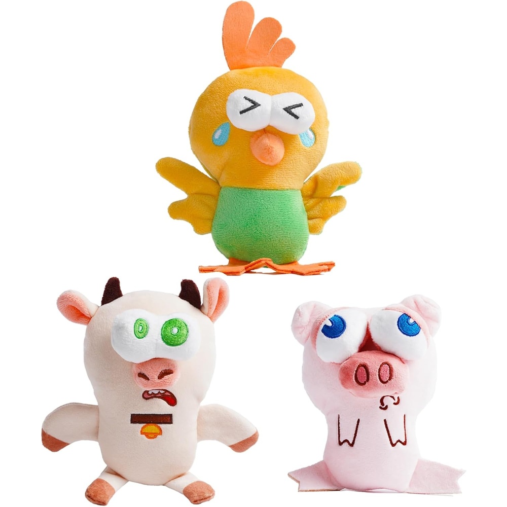 image:imageNocciola 5Pack Squeaky Dog Toys Durable Stuffed Critter Zoo Dog Toys with Unique Squeak Sounds to Keep Dogs Busy Puppy Toys for Small Medium and Large Dogs3 Different Animals