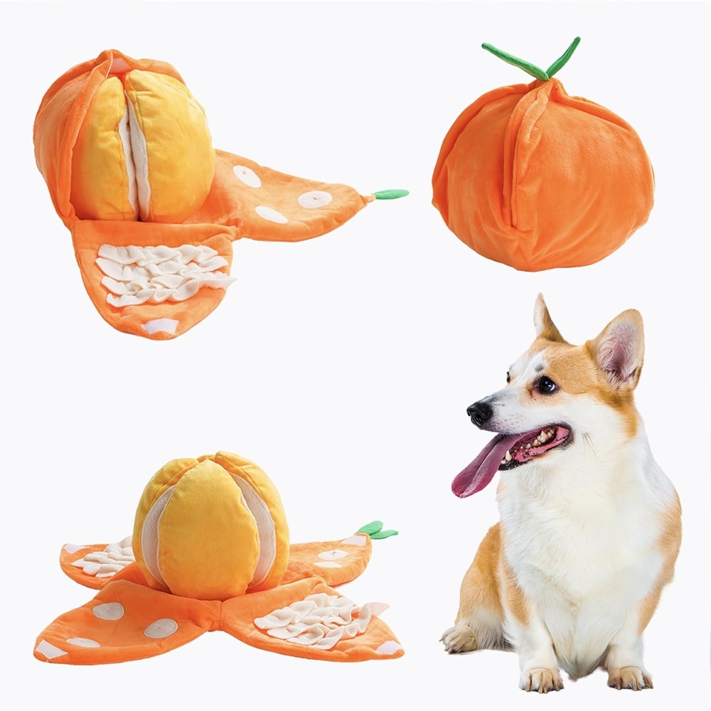 image:imageNocciola Pumpkin Puzzle Dog Toys Snuffle Interactive Dog Toy for Small Dogs Puppy Squeaky Toy with Crinkle Papers Hide and Seek Toy for Boredomorange