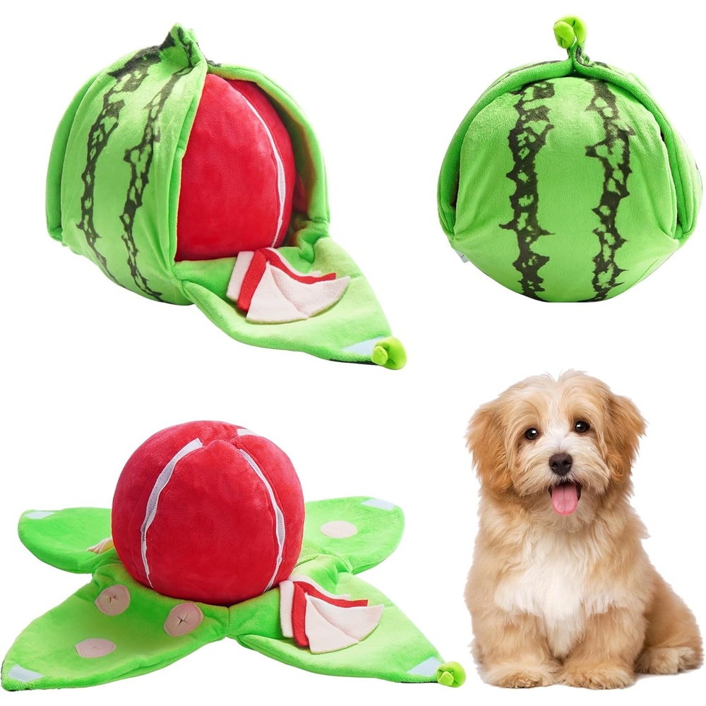 image:imageNocciola Pumpkin Puzzle Dog Toys Snuffle Interactive Dog Toy for Small Dogs Puppy Squeaky Toy with Crinkle Papers Hide and Seek Toy for Boredomwatermelon