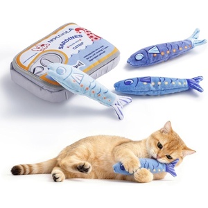 image:imageNocciola Catnip Toys for Indoor Cats  3 Pack Cat Toys Fish with Sardine Can Pouch Cat Nip Toys Cat Kicker Toy with Crinkle Paper Interactive Cat Toy for Kitten Enrichment Cat Gifts