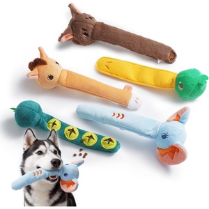 image:imageNocciola Dog Squeak Toys 2pcs Dog Toys to Keep Them Busy for Aggressive Chewers Hide and Seek Crinkle Dog Toy for Large Dogs Long Face Wild Animals Playground Series5Pcs
