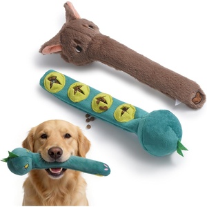 image:imageNocciola Dog Squeak Toys 2pcs Dog Toys to Keep Them Busy for Aggressive Chewers Hide and Seek Crinkle Dog Toy for Large Dogs Long Face Wild Animals Playground SeriesWolf  Crocodile