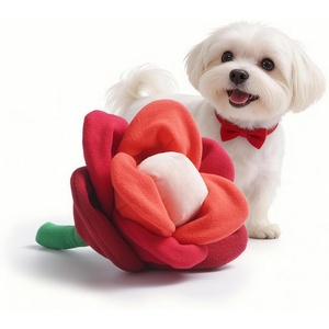 image:imageNocciola Valentine Day Tearable Pull Apart Dog Toy Interactive Rose Plush with Squeaky amp Crinkle Hide Treats Puzzle Toy for Aggressive Chewers Gift for Small Medium Large Dogs